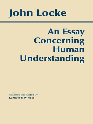 cover image of An Essay Concerning Human Understanding